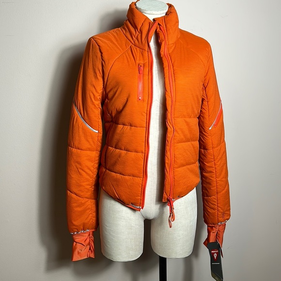 Free People Gathering Storm Run Puffer Ted Orange Puffer size small- NWT - Picture 4 of 17